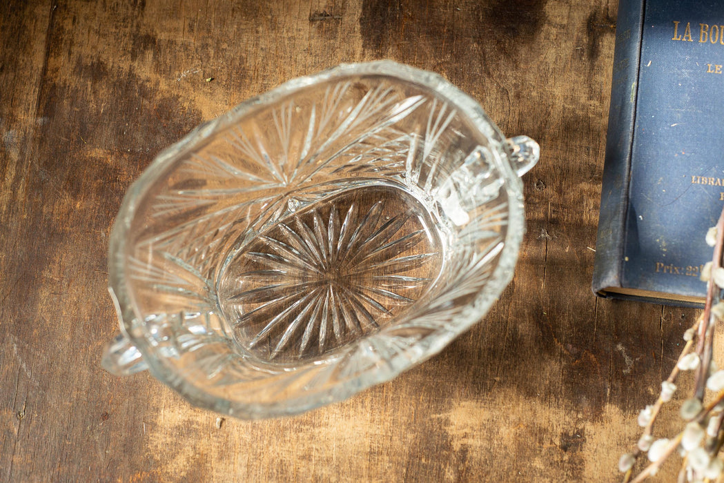 Vintage Cut Crystal Ice Bowl with Handles – 1970s