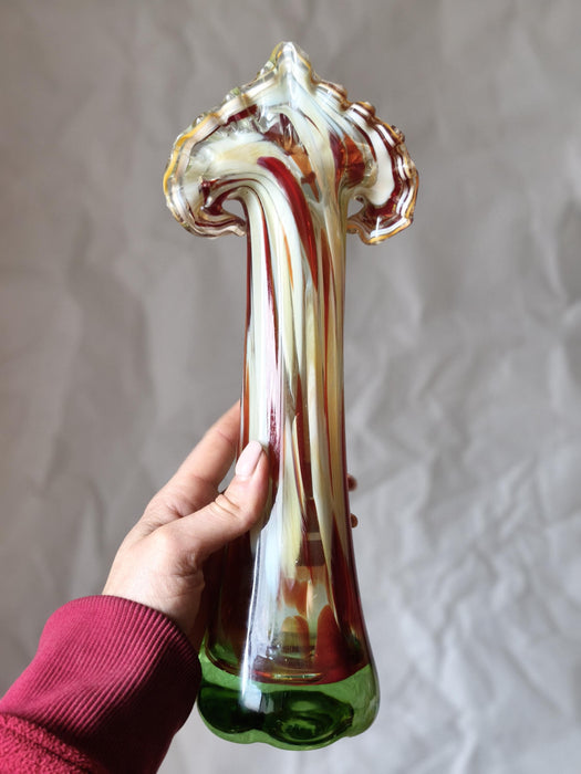 Murano Glass Vase - Decorative Glass Vase | Colorful Home Styling, Retro Sculpture