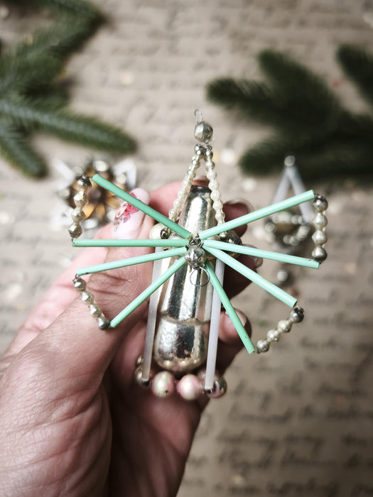 1950s Glass Space Christmas Ornaments – Set of 4