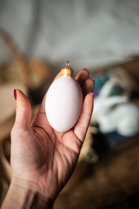 Glass Easter Egg Ornaments - Hanging Pastel Spring Decor for Easter Tree