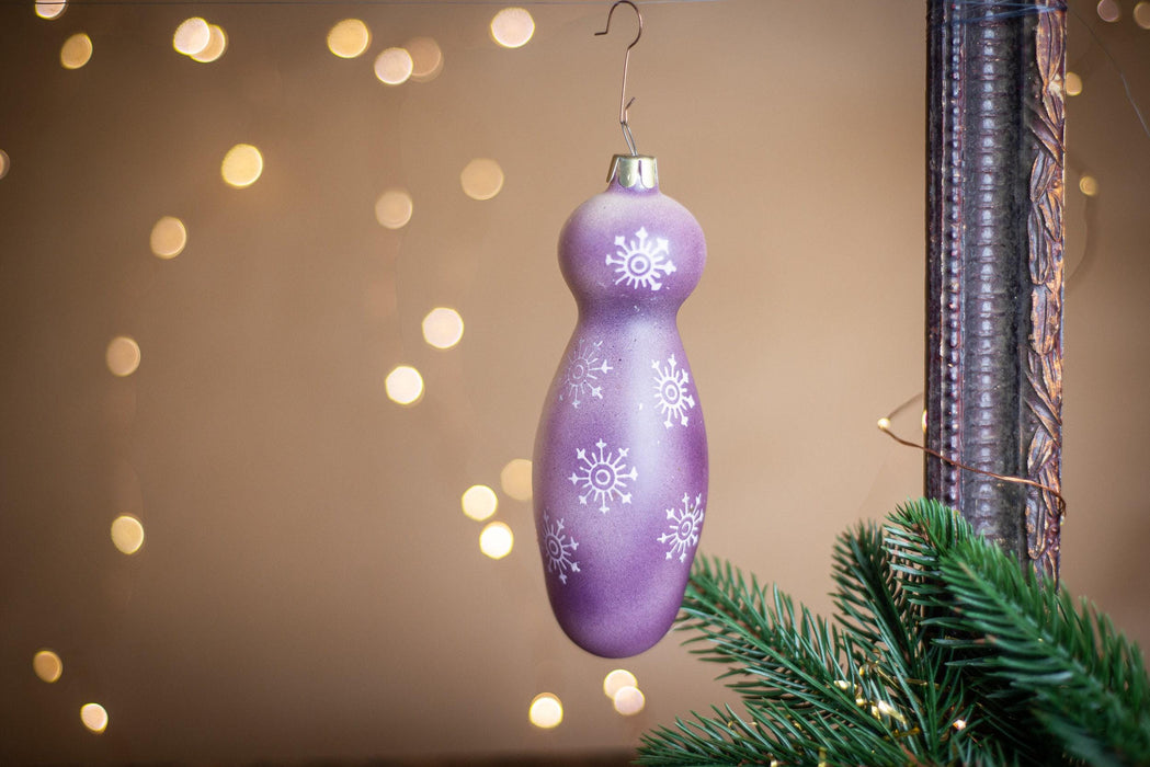 Vintage Penguin Glass Christmas Ornament, Frosted 1950s