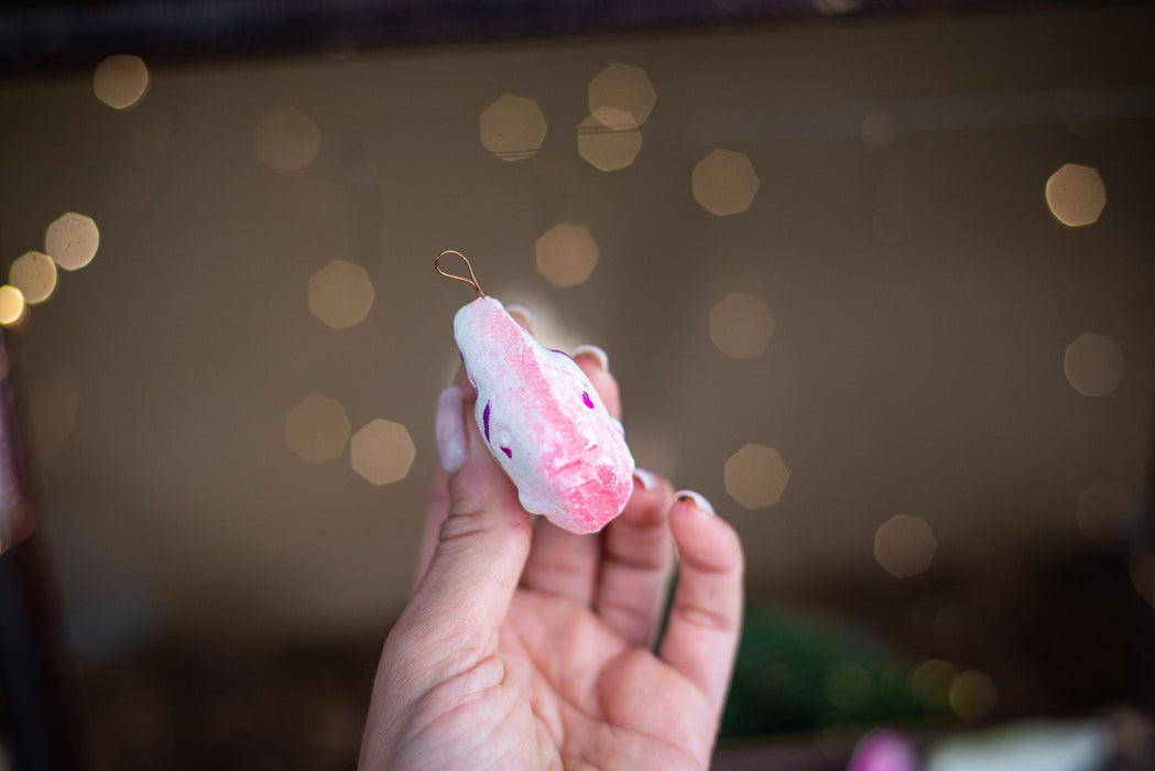 Vintage Fish Christmas Ornaments, Styrofoam Xmas Tree