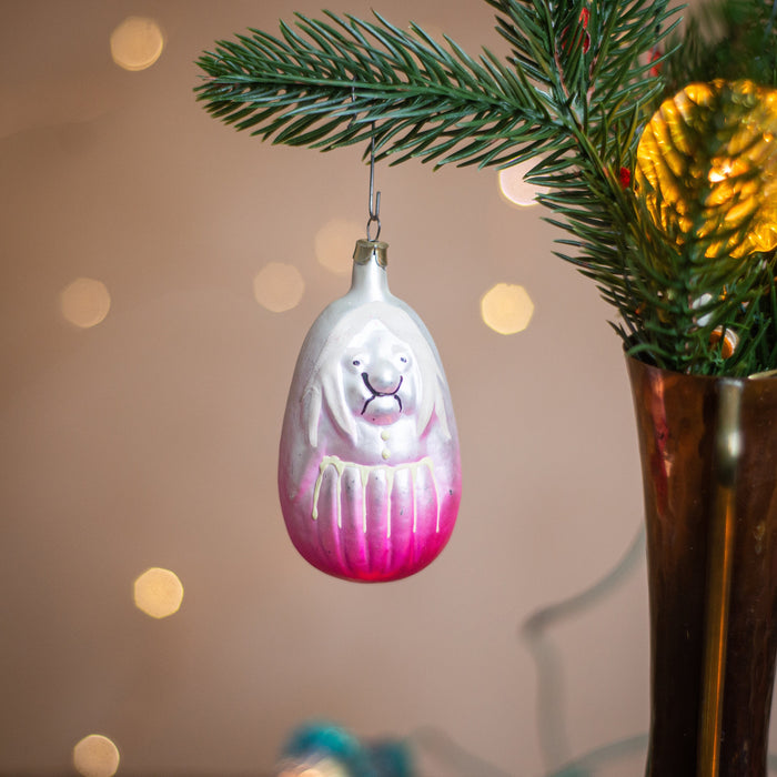 Cute witch Glass vintage Christmas ornament