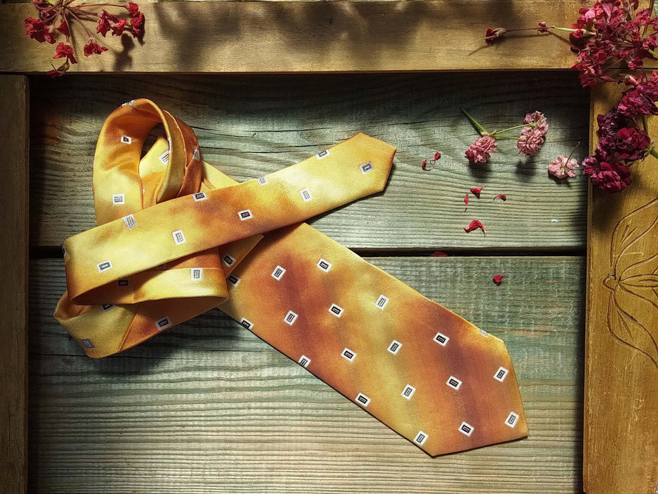 Vintage Silk Neckties – Summer Formal Ties | Retro Printed Classic Necktie Gift