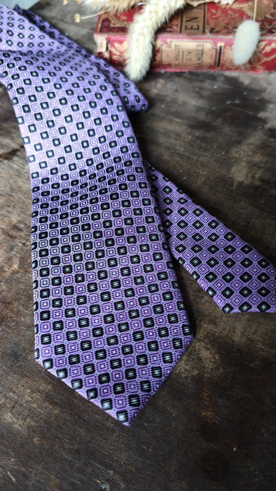 Vintage Silk Designer Ties Crochet & Biaggini, Paisley Geometric Neckties, Mens Formal Accessories