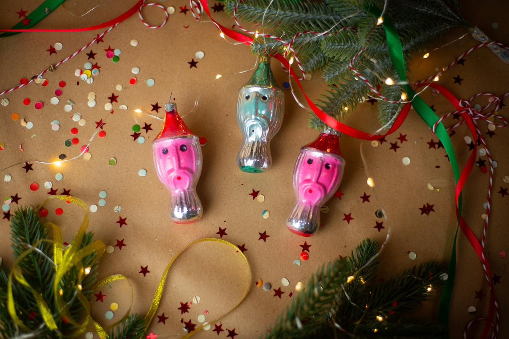 Bearded Wizard Xmas hanging decoration, Gnome in Red Hat