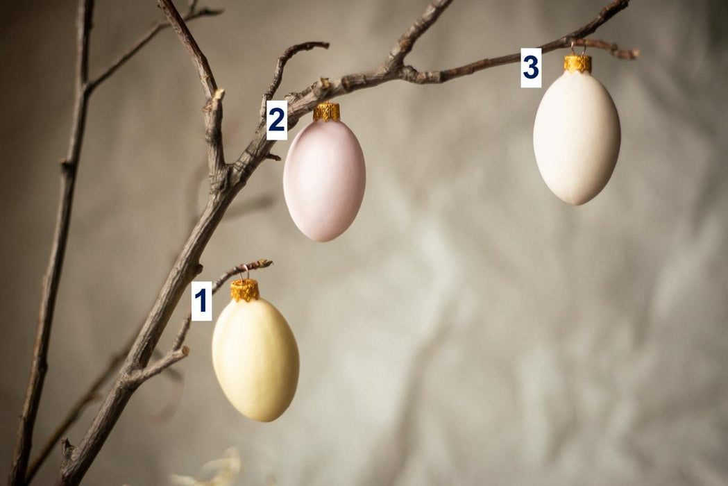 Glass Easter Egg Ornaments - Hanging Pastel Spring Decor for Easter Tree