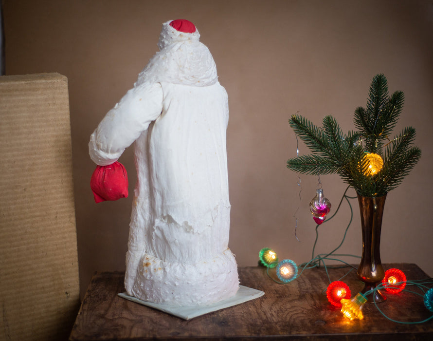 18 Inch Vintage Santa Claus Figurine, Rustic Christmas