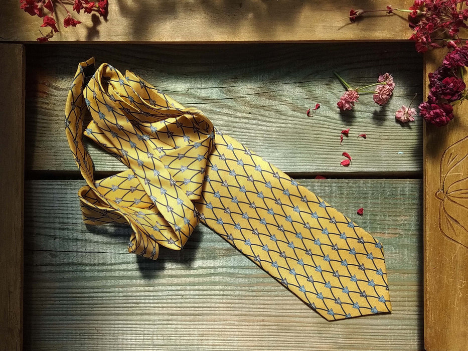 Vintage Silk Neckties – Summer Formal Ties | Retro Printed Classic Necktie Gift