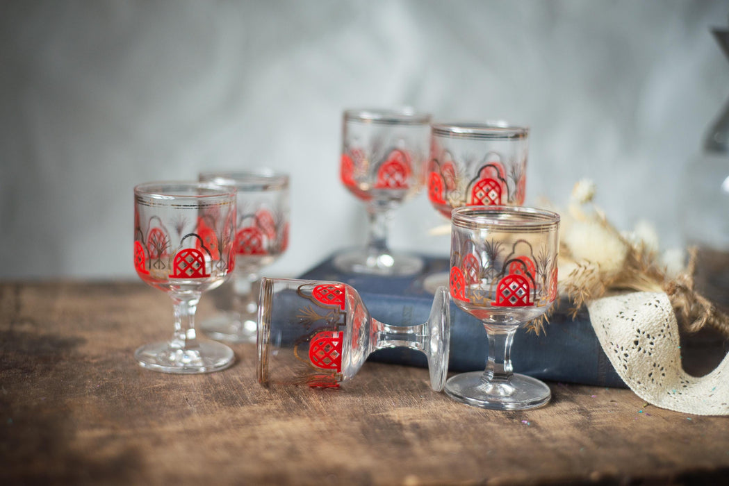 1970s Vintage Shot Glasses – Set of 6