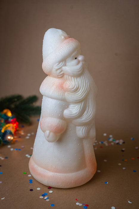 Vintage Soviet Ded Moroz Figurine, Retro Plastic Santa