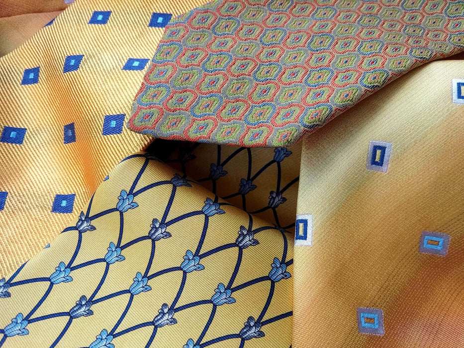 Vintage Silk Neckties – Summer Formal Ties | Retro Printed Classic Necktie Gift
