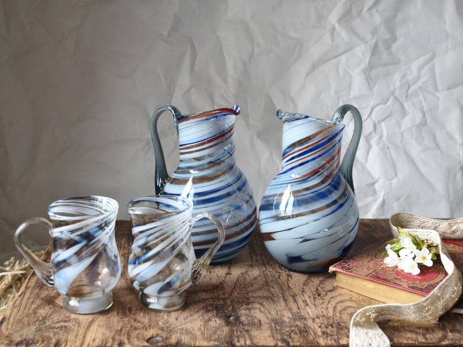 Vintage Murano Style Glass 1970s Hand-Blown Pitcher Mug Creamer