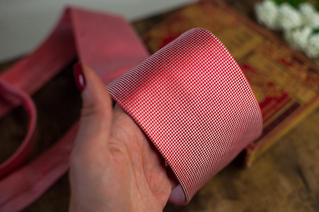 Vintage Silk Neckties Collection, Red Striped Designer Ties, Classic Menswear Accessories