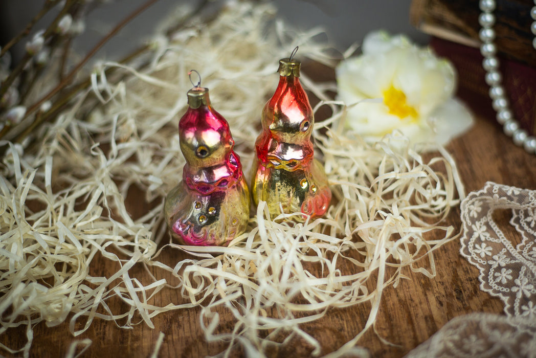 Vintage Easter Ornaments | Retro Glass Figurine & Cute Glass Chicks with Bright Spring Accents