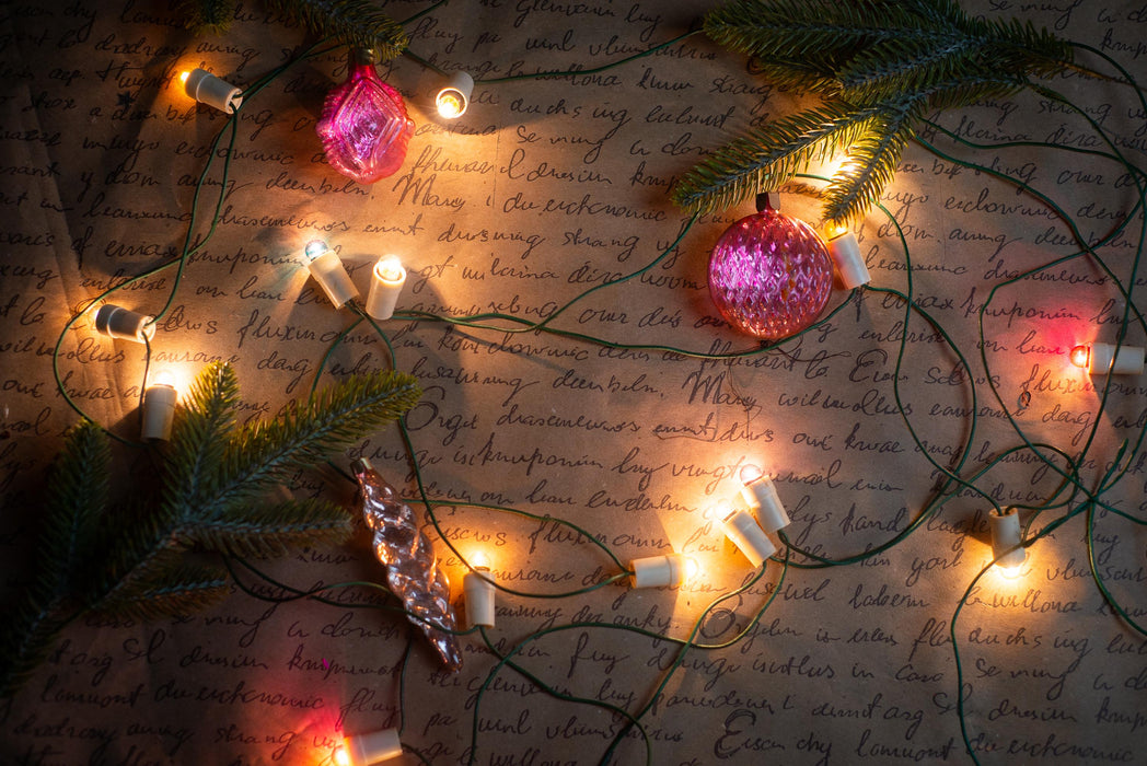 Vintage Lantern Christmas Lights, Retro Christmas Tree Garland, Working Christmas String Lights
