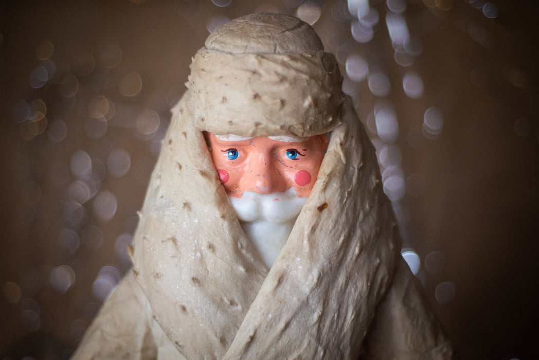 Vintage spun cotton figure of Santa Claus, 1978