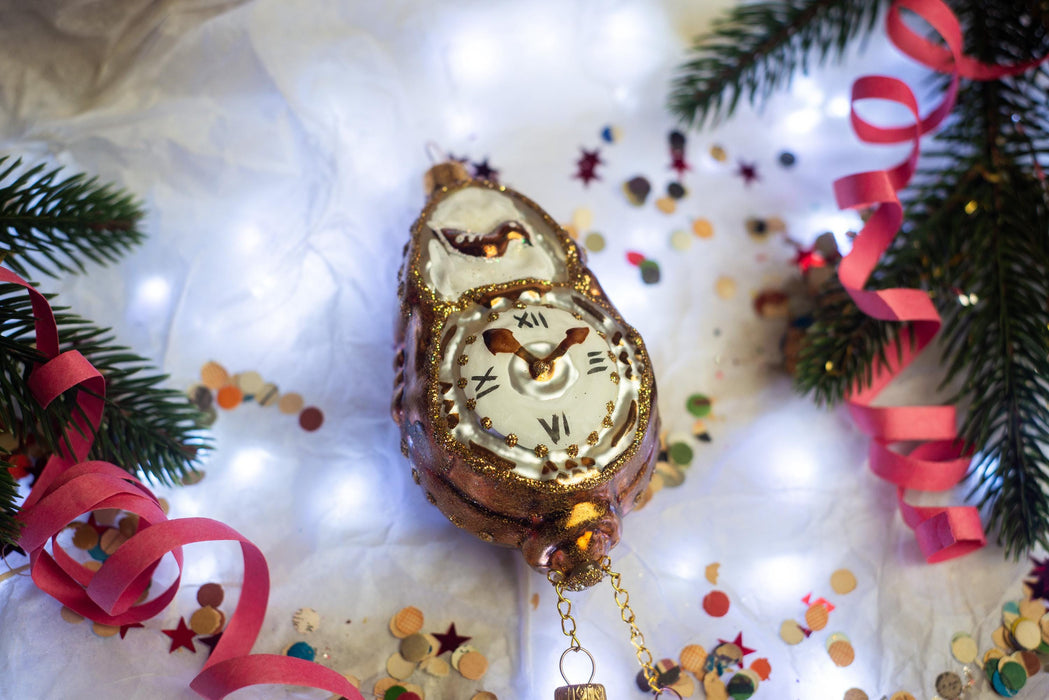 Cuckoo Clock Christmas Ornament, Retro Handmade Tree