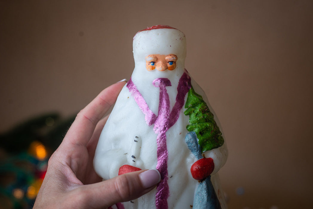 Vintage Ded Moroz Figurine, Soviet Father Frost Christmas