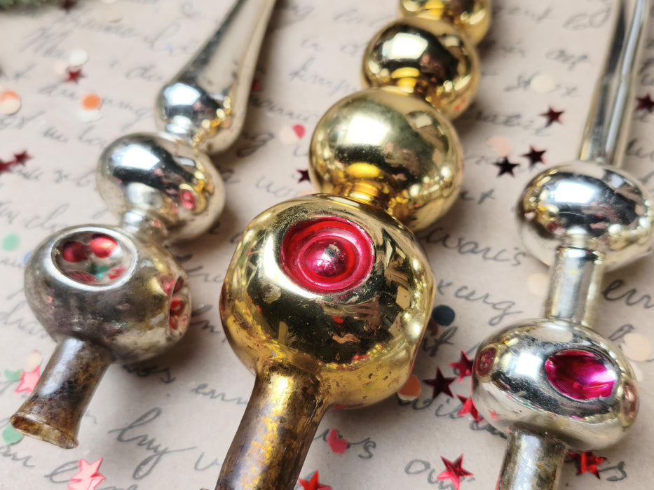 Vintage Silver or Gold Reflector Tree Topper – 1960s