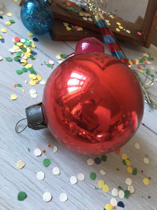 Vintage Silver Glass Ornament, Old World Christmas