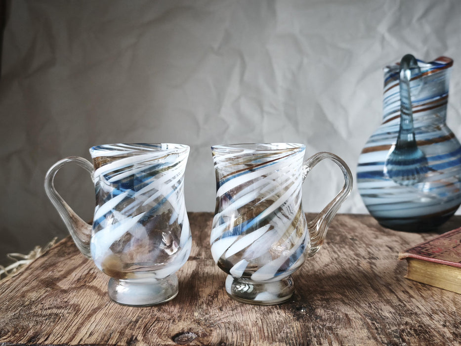 Vintage Murano Style Glass 1970s Hand-Blown Pitcher Mug Creamer