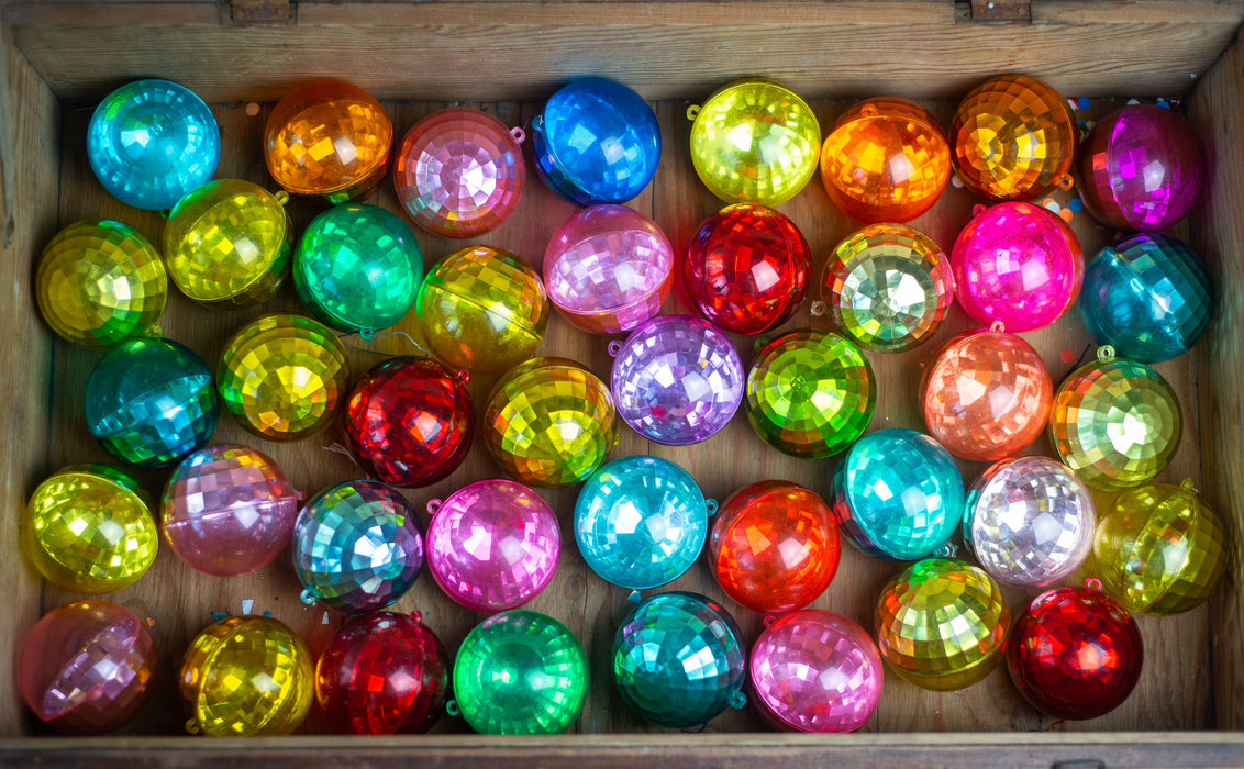 Vintage Christmas Ornaments Set – Shatterproof 1970s Plastic Baubles