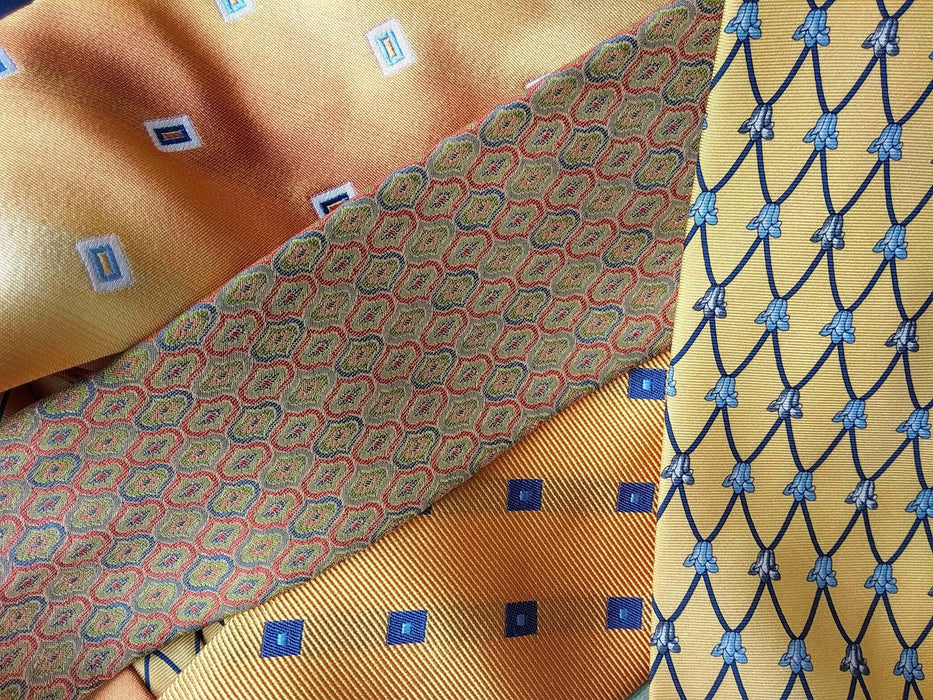 Vintage Silk Neckties – Summer Formal Ties | Retro Printed Classic Necktie Gift