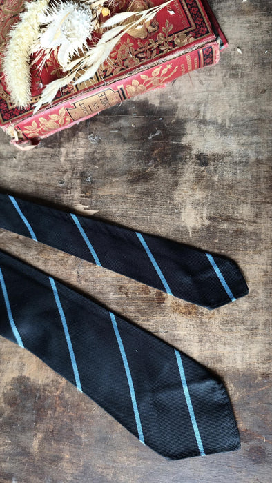 Vintage Designer Necktie, Interlogo London or Sterling England, Striped Retro Mens Tie