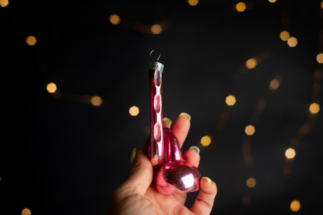 Vintage Glass Musical Ornaments Trumpet Bandura
