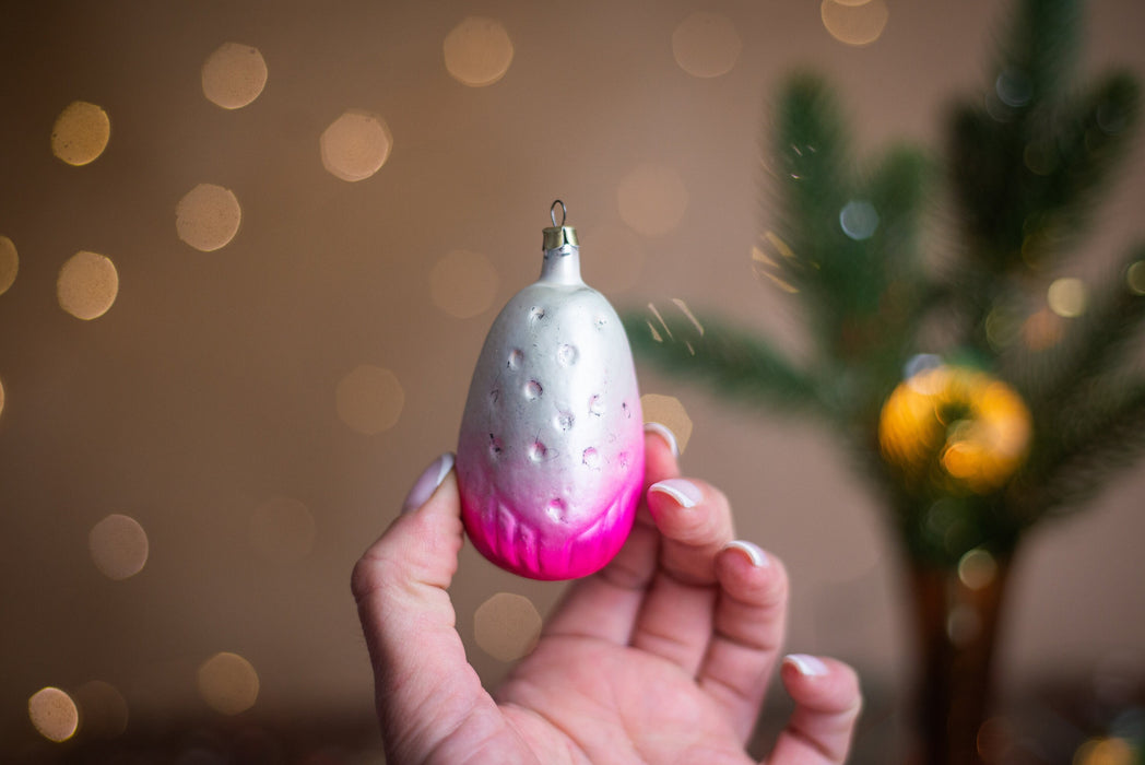 Cute witch Glass vintage Christmas ornament