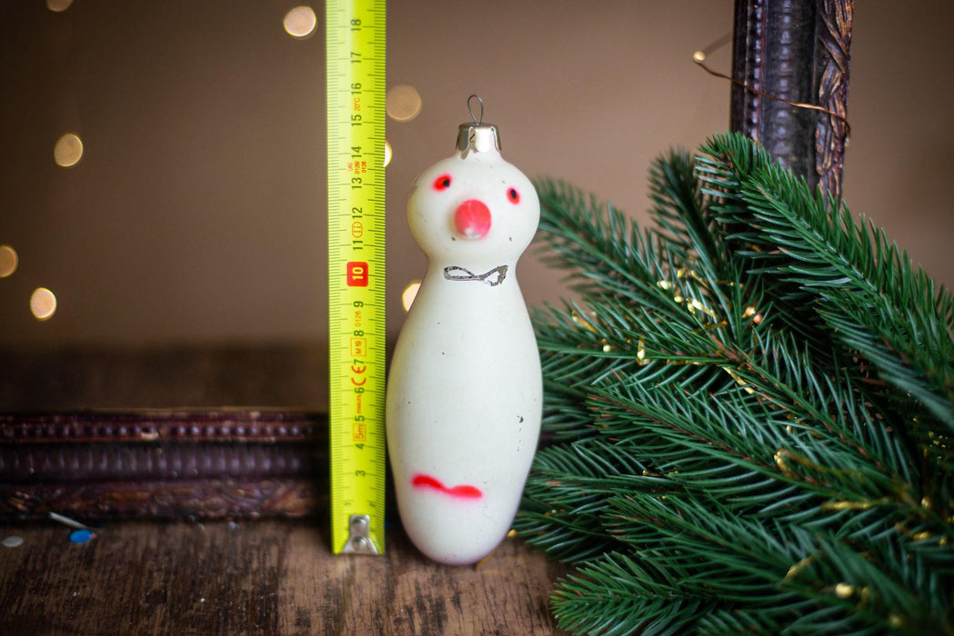 Vintage Penguin Glass Christmas Ornament, Frosted 1950s