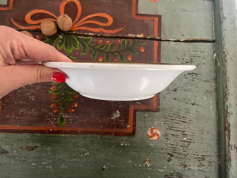 Hand Painted Pottery Plate – Rustic Brown Red Traditional Ceramic Folk Art Decor