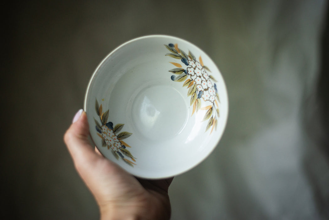 Vintage Floral Porcelain Dinner Set, Rustic Soup Tureen and Bowls Tableware