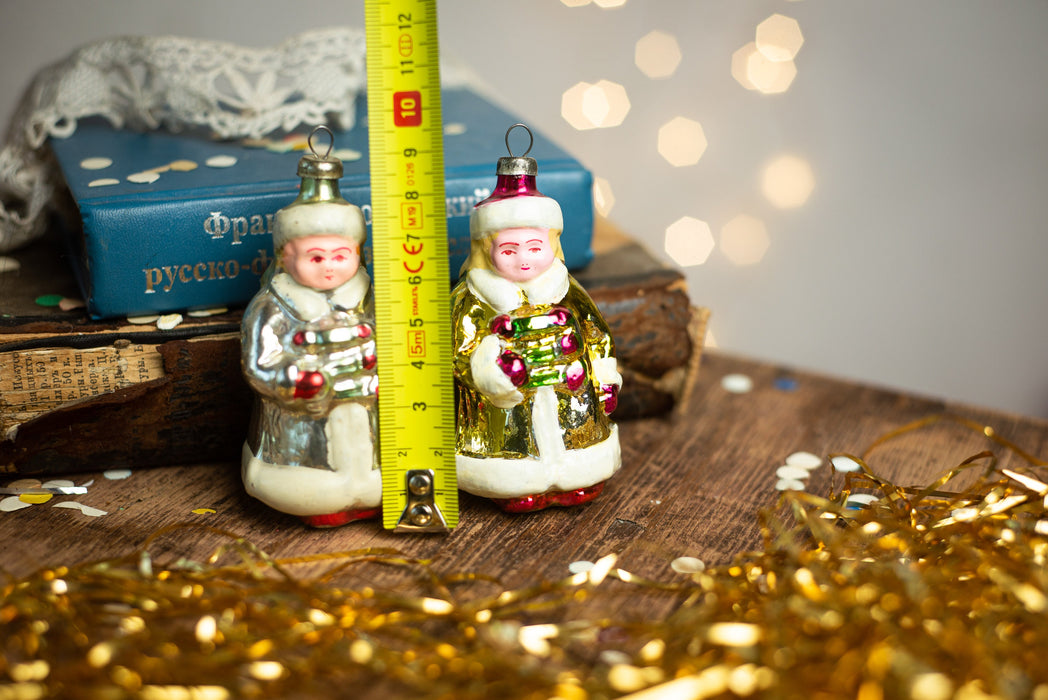 Vintage Snegurochka Glass Ornament - 1950s European Snow