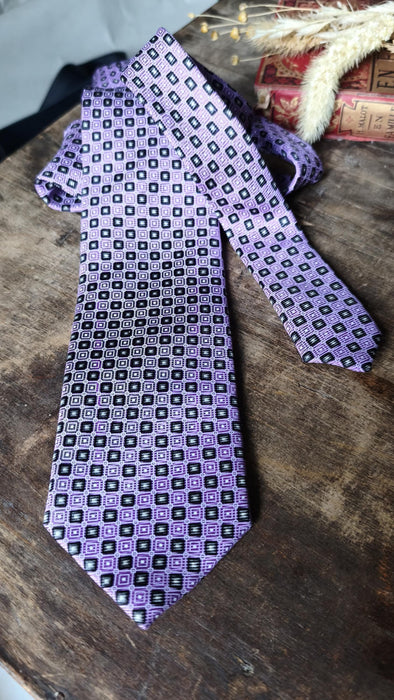 Vintage Silk Designer Ties Crochet & Biaggini, Paisley Geometric Neckties, Mens Formal Accessories
