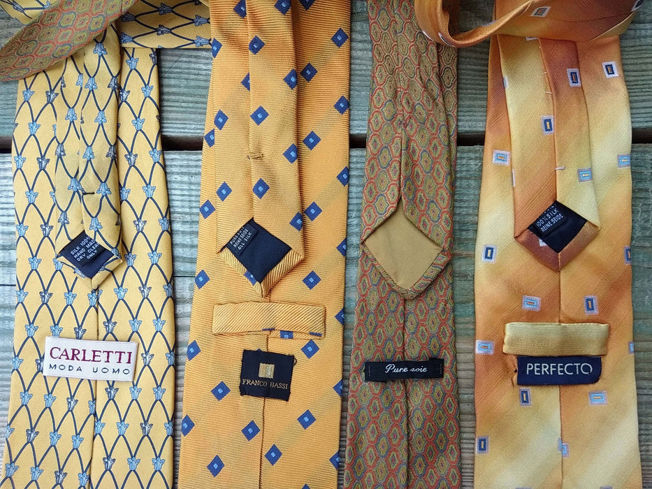 Vintage Silk Neckties – Summer Formal Ties | Retro Printed Classic Necktie Gift