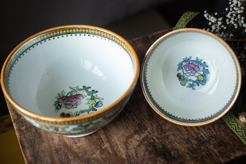 Vintage Porcelain Plate - Ceramic Fruit Bowl | Antique Serving Bowls | Big Soup Bowl