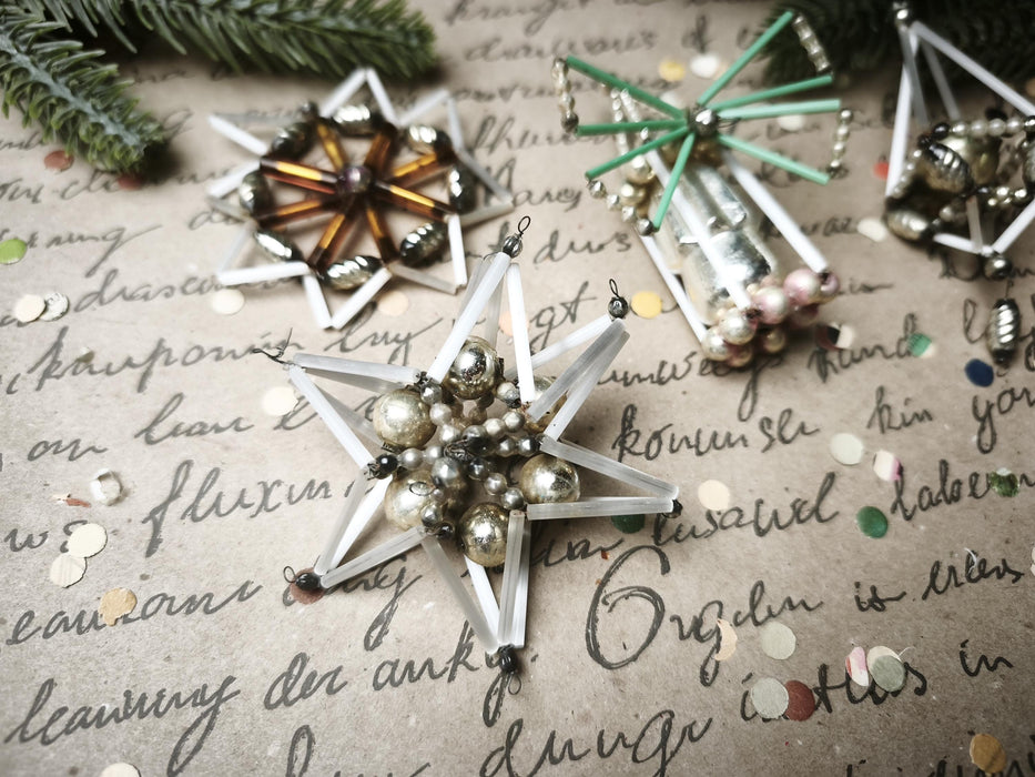 1950s Glass Space Christmas Ornaments – Set of 4