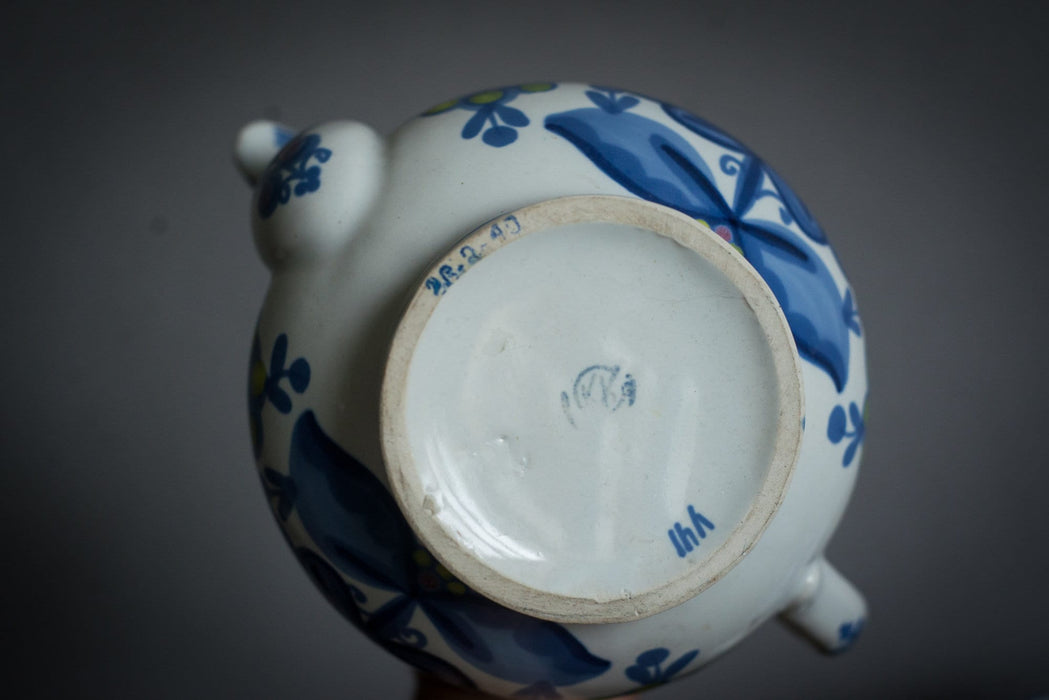 Vintage Ceramic Teapot Set', Blue Gzhel Floral Two-Pot Teapots