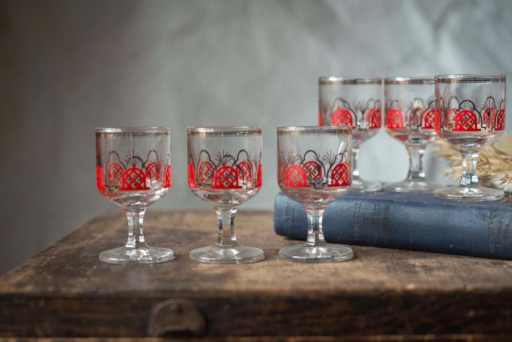 1970s Vintage Shot Glasses – Set of 6