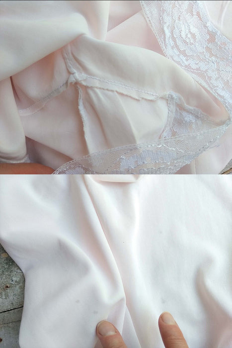 Vintage Slip Dress – Soft Pink Nightgown With Delicate Lace Lingerie Trim