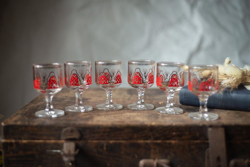 1970s Vintage Shot Glasses – Set of 6