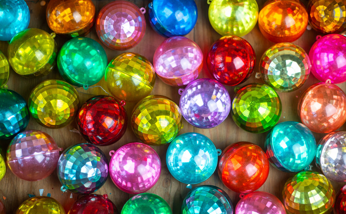 Vintage Christmas Ornaments Set – Shatterproof 1970s Plastic Baubles