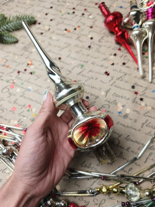 Vintage Glass Reflector Christmas Tree Topper – 1960s