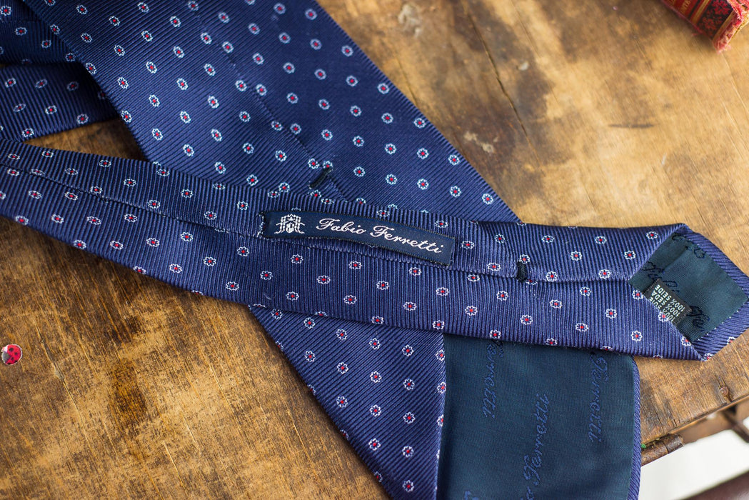 Vintage Blue Silk Neckties, Designer Wedding Tie Collection, Italian Formal Menswear