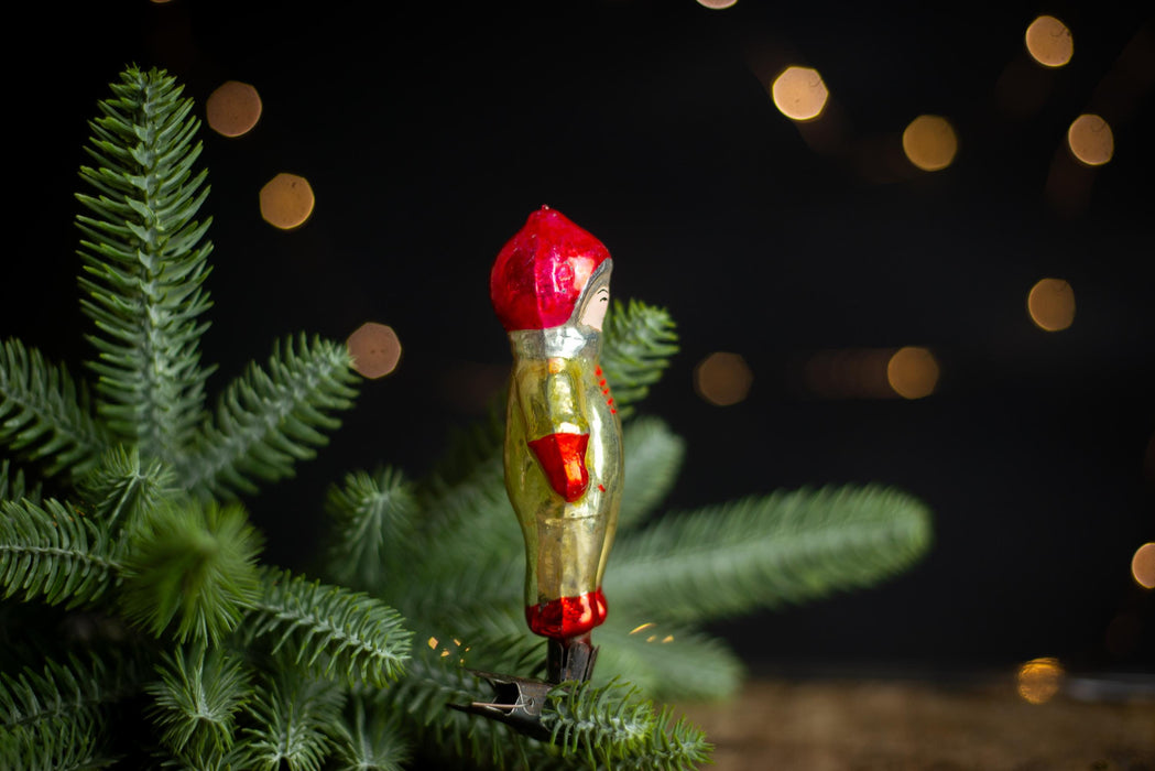 Rare Soviet Cosmonaut Ornament, 1960s Glass Space Decor