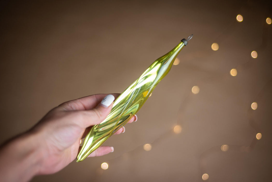 Glass icicles, Big vintage Christmas tree hanging