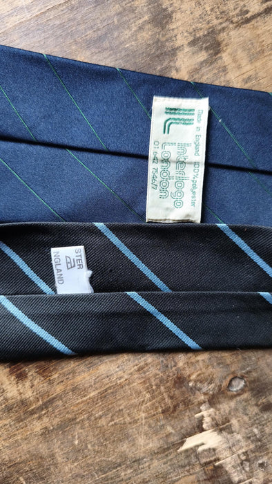 Vintage Designer Necktie, Interlogo London or Sterling England, Striped Retro Mens Tie