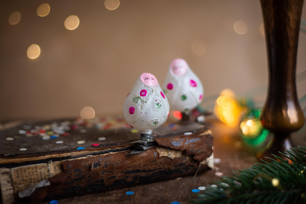 Vintage Glass Nesting Doll Christmas Ornament